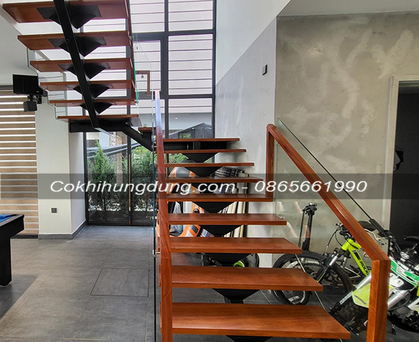 Cầu thang xương cá đẹp 9