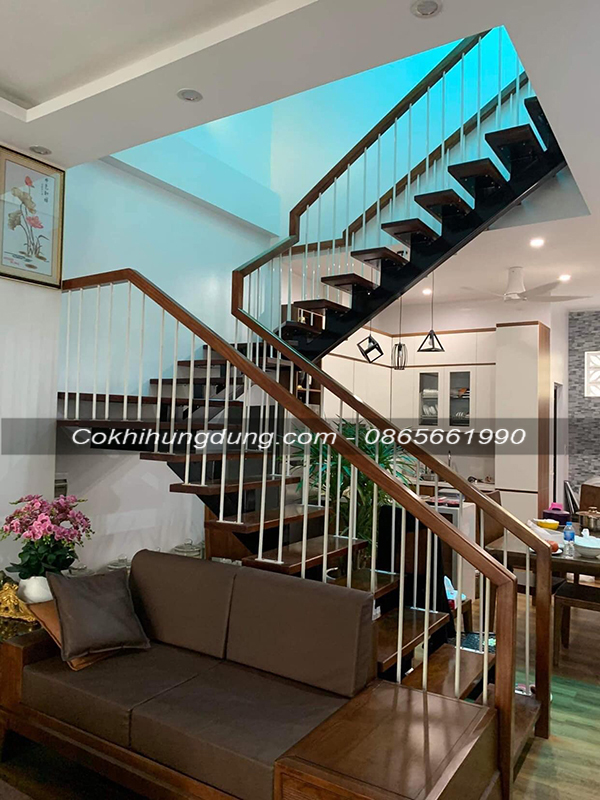 mẫu cầu thang xương cá sắt đẹp ms10