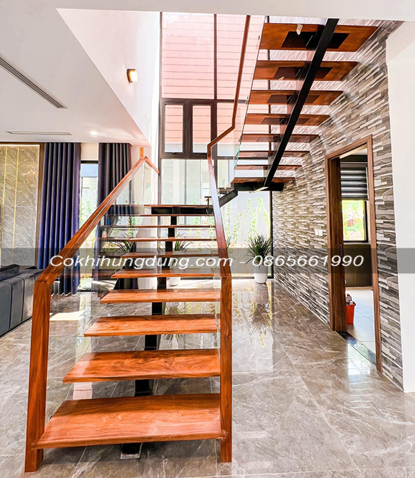 Cầu thang xương cá đẹp 7