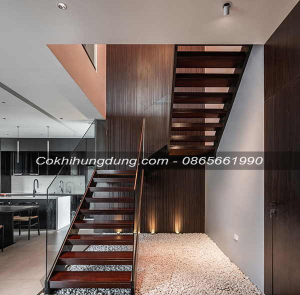 Cầu thang xương cá đẹp 11