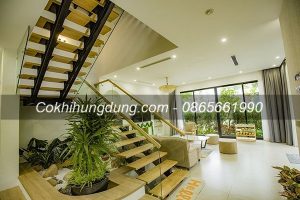 Cầu thang xương cá đẹp