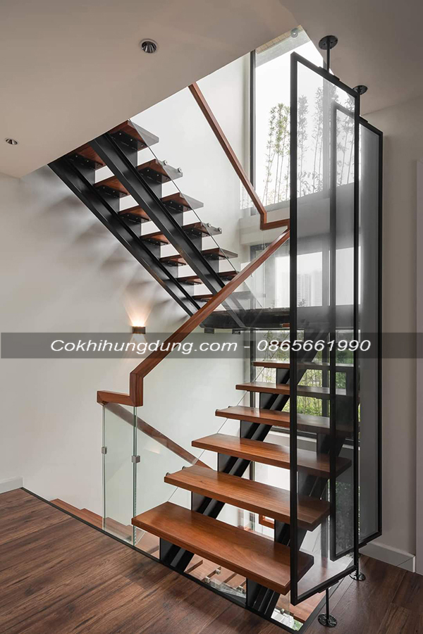 mẫu cầu thang xương cá sắt đẹp ms12