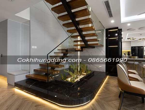 Cầu thang xương cá đẹp 2