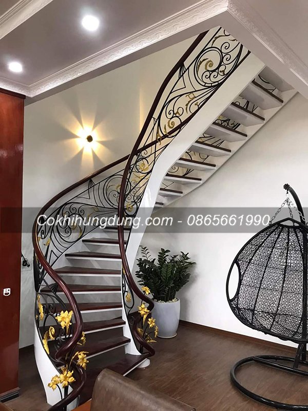 lan can cầu thang sắt nghệ thuật lan can cầu thang sắt nghệ thuật