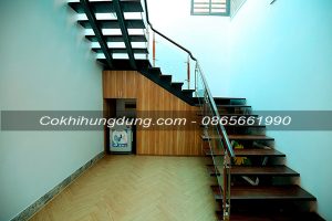 Mẫu cầu thang xương cá đẹp