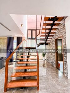 mẫu cầu thang xương cá đẹp