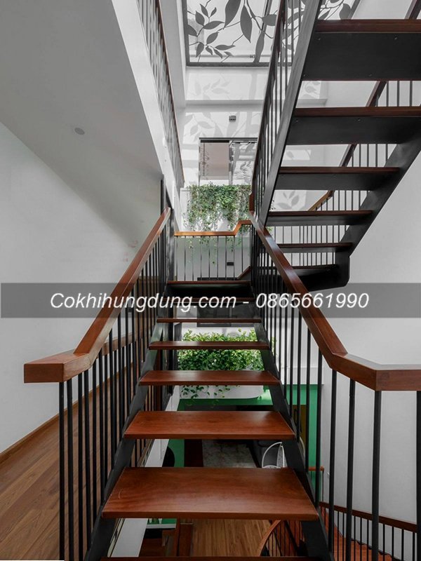 mẫu cầu thang xương cá sắt đẹp ms9