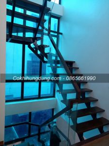 Mẫu cầu thang xương cá đẹp, hiện đại