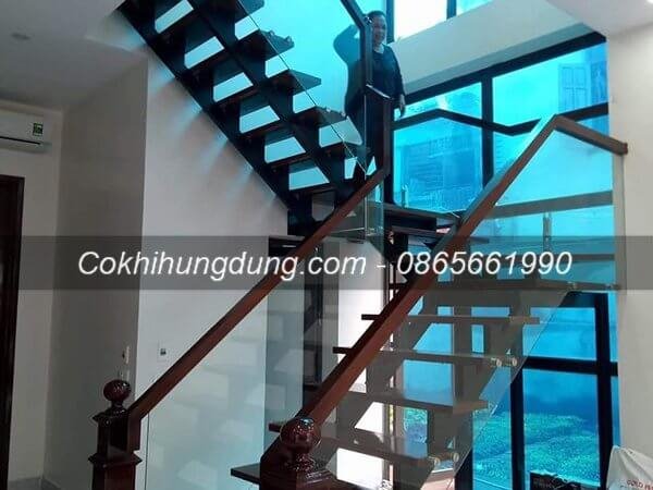 mẫu cầu thang xương cá đẹp 9