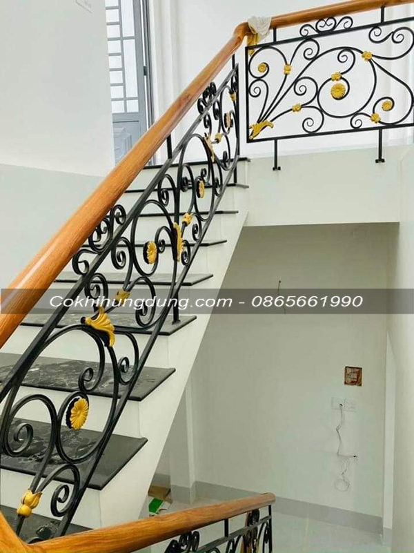 cầu thang sắt nghệ thuật đẹp giá rẻ ms11