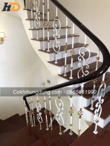 lan can cầu thang sắt nghệ thuật