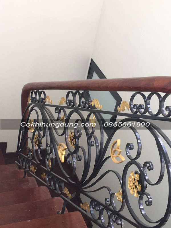 cầu thang sắt nghệ thuật đẹp giá rẻ ms22