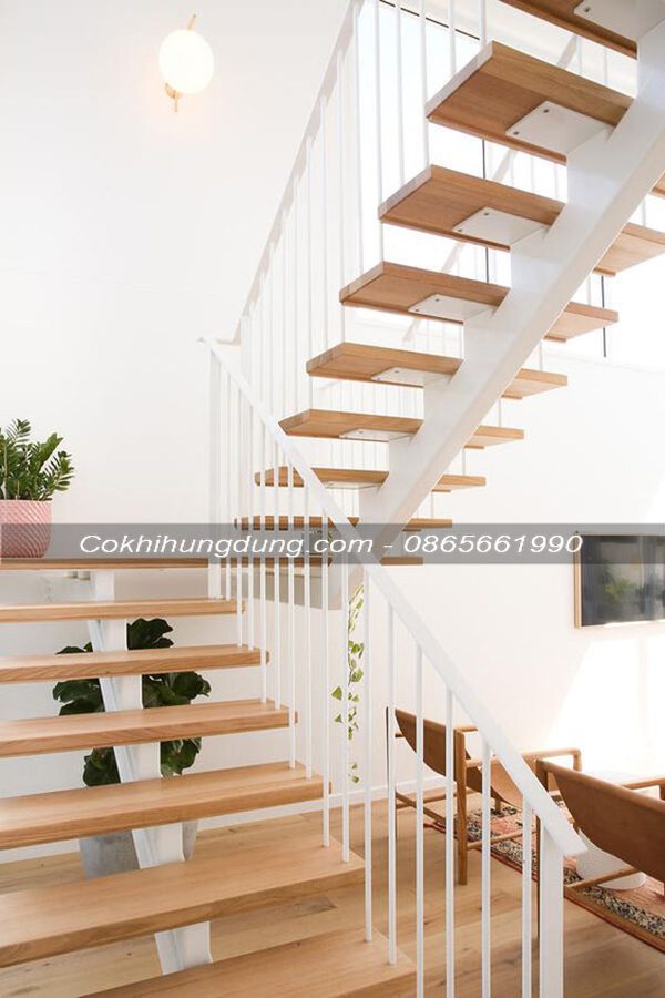 mẫu cầu thang xương cá sắt đẹp ms4