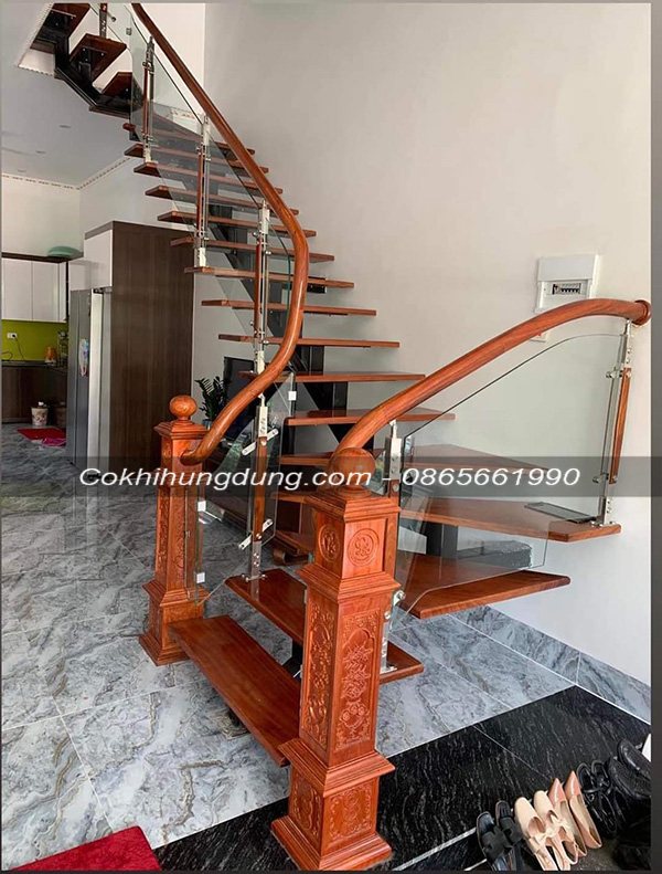 cầu thang xương cá gỗ đẹp ms3 cầu thang xương cá gỗ đẹp ms3