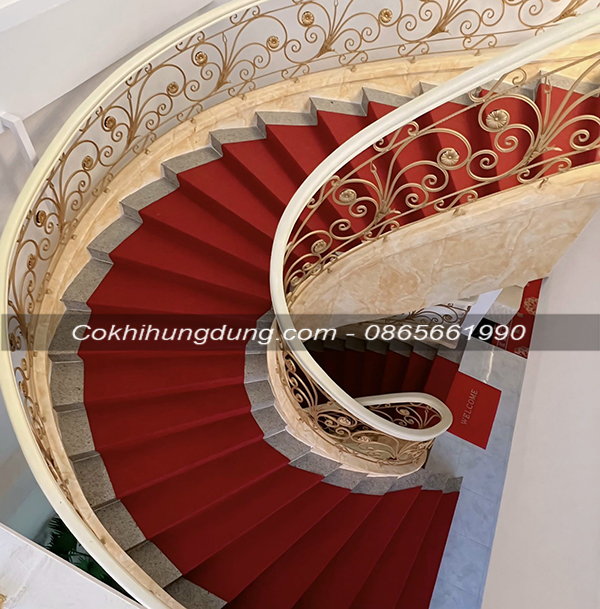 cầu thang sắt nghệ thuật đẹp giá rẻ ms4