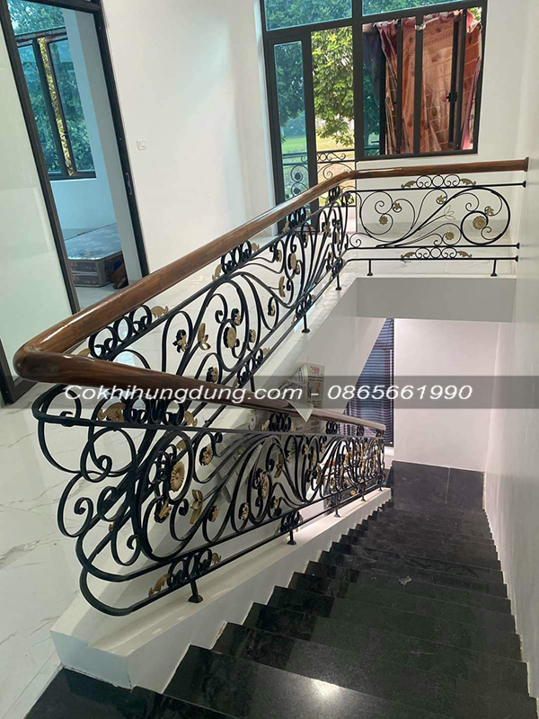 cầu thang sắt nghệ thuật đẹp giá rẻ ms2