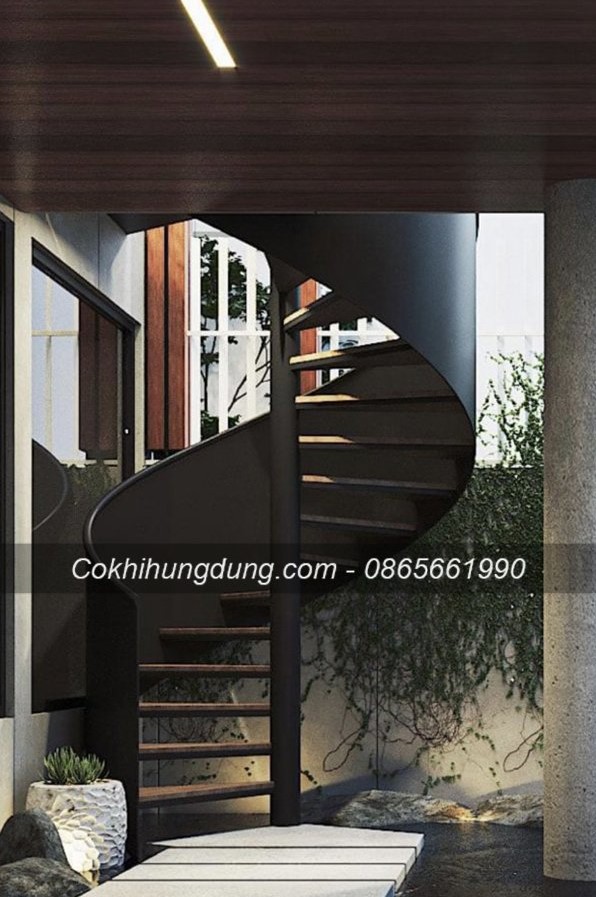 Mẫu cầu thang xoắn đẹp 1 Mẫu cầu thang xoắn đẹp 1