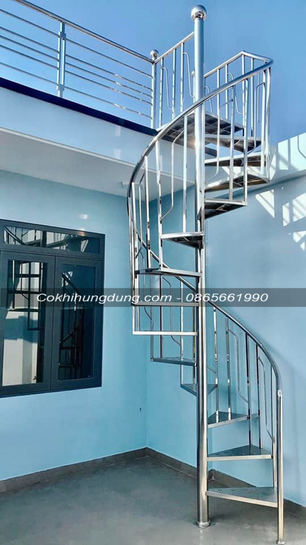 mẫu cầu thang xoắn ốc lắp ghép đẹp 6