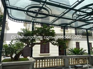 mẫu mái kính đẹp - mái kính cường lực