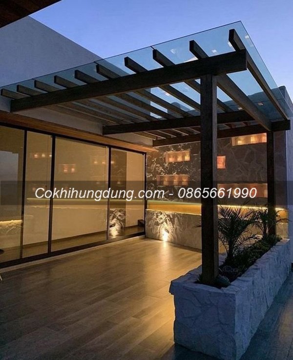 Mái kính ban công đẹp 02 Mái kính ban công đẹp 02