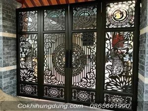 Cửa cổng sắt cắt cnc nghệ thuật