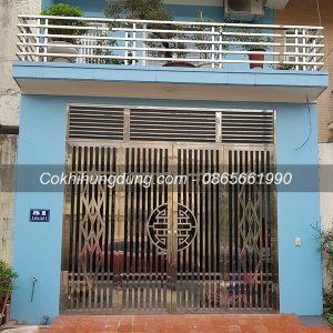 Mẫu thiết kế lan can và cửa cổng inox một cách đồng bộ