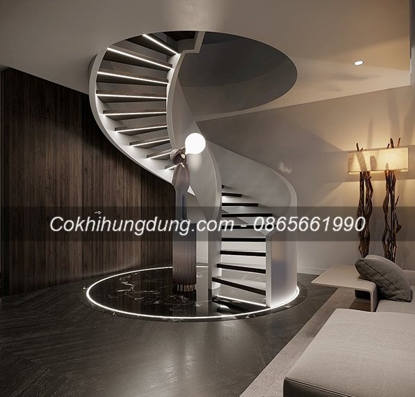 cầu thang xoắn nhà phố cầu thang xoắn nhà phố