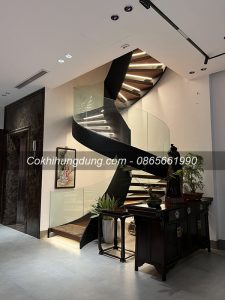 cầu thang xoắn ốc, mẫu cầu thang xoắn đẹp, cầu thang xoắn