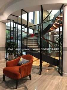 Cầu thang xoắn ốc đẹp hiện đại, sang trọng