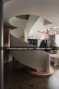 Cầu thang xoắn ốc hiện đại, đẹp