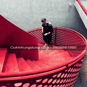 Mẫu cầu thang xoắn ốc đẹp, hiện đại