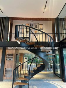 cầu thang xoắn ốc, mẫu cầu thang xoắn đẹp, cầu thang xoắn