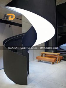 Mẫu cầu thang xoắn ốc giá rẻ ngoài trời