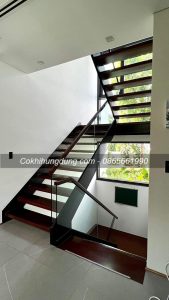 cầu thang xương cá đẹp