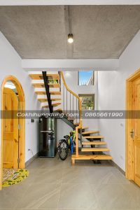 cầu thang xương cá đẹp