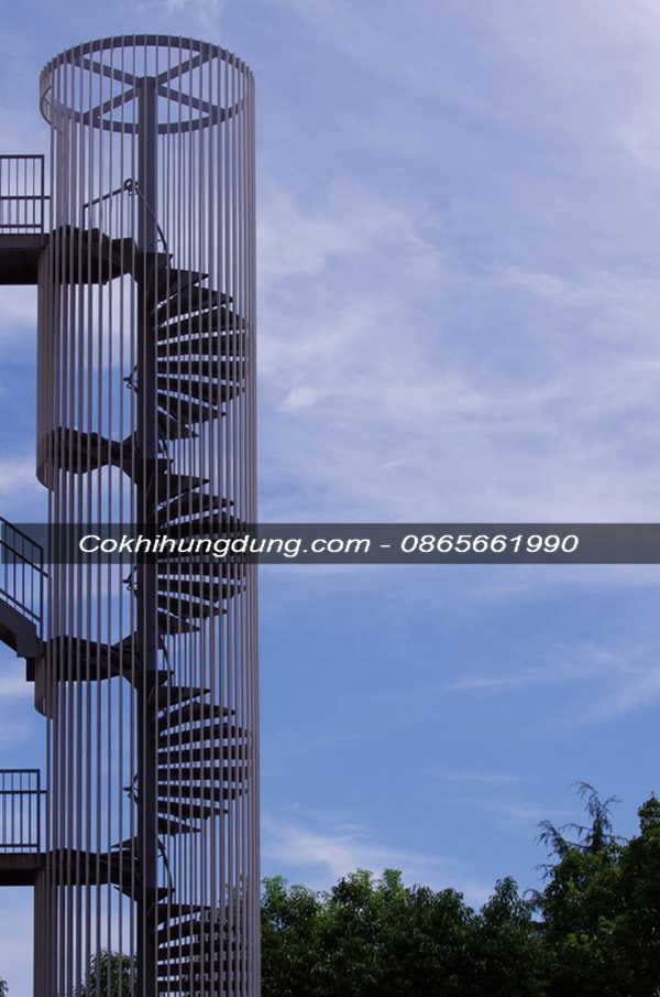 Mẫu cầu thang sắt thoát hiểm đẹp 09
