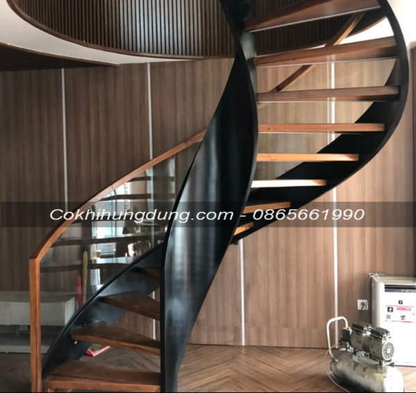 cầu thang xoắn ốc lắp ghep 01