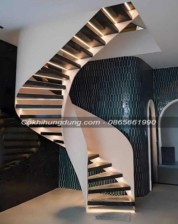 mẫu cầu thang xoắn ốc đẹp MS 36