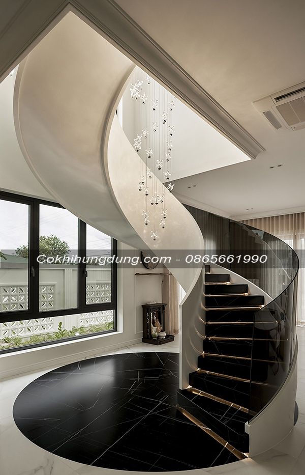 Mẫu cầu thang xoắn ốc đẹp 1