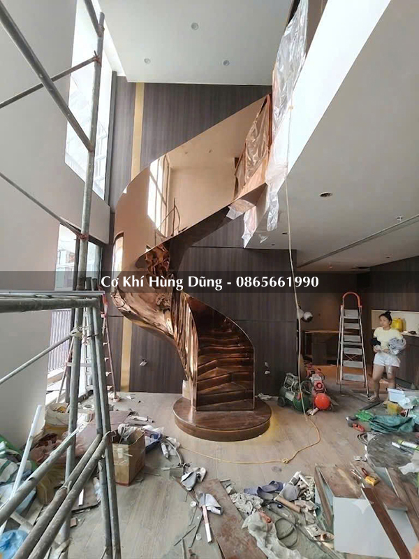 mẫu cầu thang xoắn ốc đẹp 9999